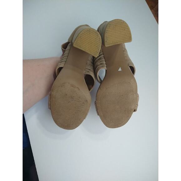 $ Charlotte Russe Brown Ankle Strap Open Toe Heeled Sandals. Size 7 - Picture 7 of 8